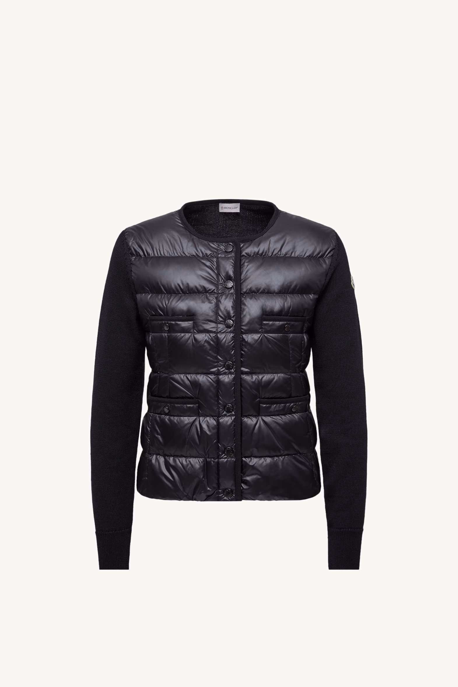 Padded Wool Cardigan Black Moncler 2